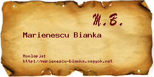 Marienescu Bianka névjegykártya